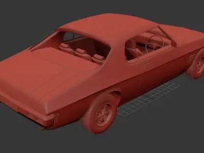 Holden Monaro Mk2 HQ Coupe GTS 350 1971 3D print model
