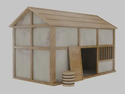 Old Japanese House 3D model