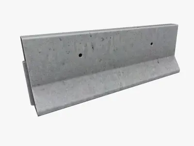 Road Traffic Barrier 01 Low-poly 3D model