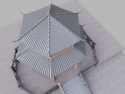Chinese ancient Pavilion 3D model purchase