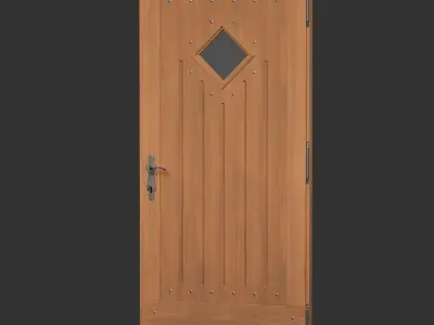 Wood Door 2 3D model