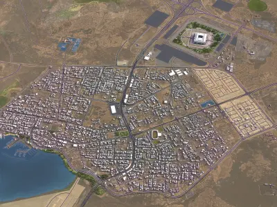 Al Khor  - City 3D Model Low-poly 3D model