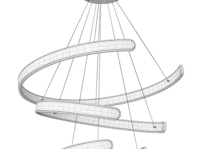 Baycheer LED Chandelier 3D model