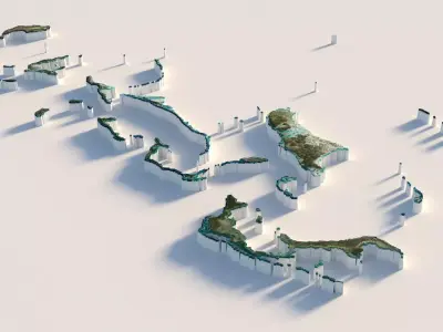 Bahamas Country Terrain 3D model