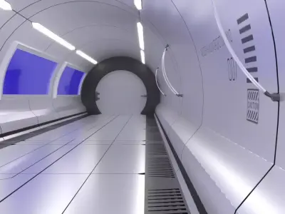 Sci-Fi TUNNEL Low-poly 3D model purchase