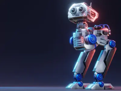 Sci-Fi Mech Robot - Rigged - Blender Eevee 3D model