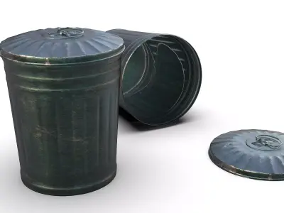 classic garbage bin 3D model