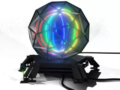 Sci-Fi Nuclear Reactor Particle System Low-poly 3D model