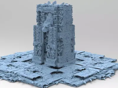 Babylonian Ancient Stone Floor 2  3D model