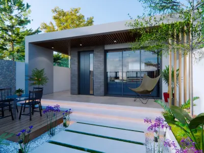 Modern Small House Plan  3D model