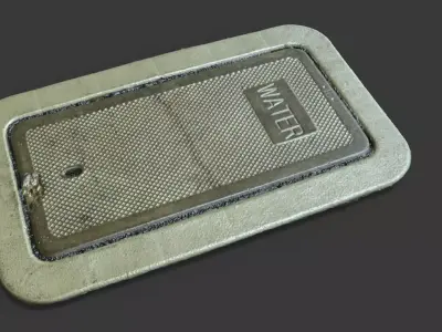 Concrete Water Utility Cover 3D model