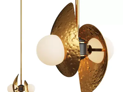 SIRIANN gold and pendant light Low-poly 3D model