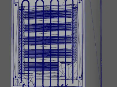an old rented refrigerator Low-poly 3D model