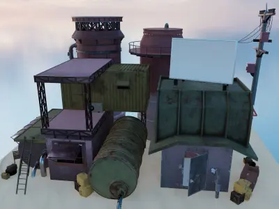 High-Rise Industry - The Towering Building of Production 3D model