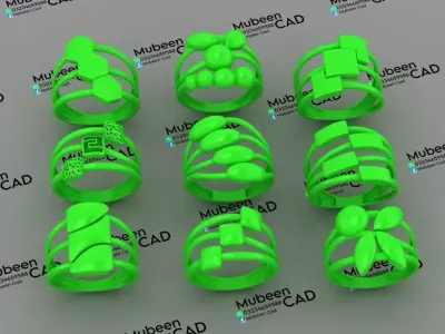 18 rings bueatiful light weight 3D print model