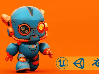 ROBO G-9  Rigged for Unreal Engine - Unity - MIXAMO 3D model