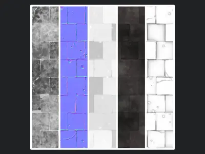 Stylized Floor Tiles Material 01 Texture