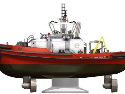 Modern Azimuth-Propelled Rotor Tug  3D print model