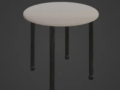 Steel Stool E 03 3D model