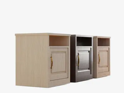 Bedside Table Low-poly 3D model