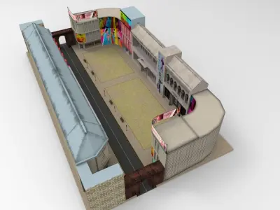 3d Mall Gaming  Low poly  Low-poly 3D model