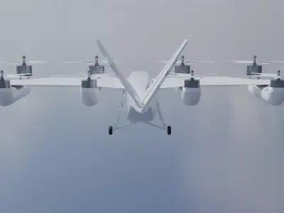 vertical aerospace vx4 aircraft Improved Low-poly 3D model