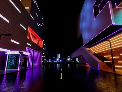 Cyber Street 3D model