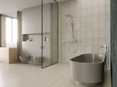 Modern main bathroom WC shower room 3D model