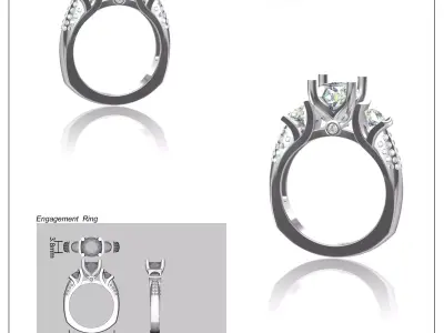 66 JCD Ladies Ring Collection pack 3D print model