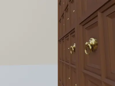 Vintage Gate Low-poly 3D model