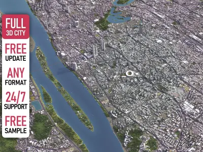 Changsha - 3D City Model Low-poly 3D model