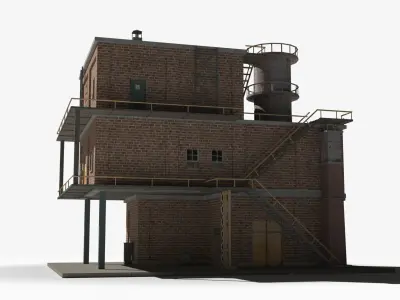Factory xx23 Low-poly 3D model purchase