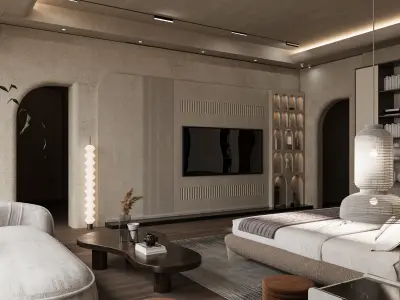 Bedroom Low-poly 3D model order