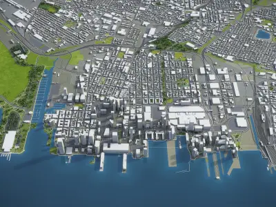 Newark Low-poly 3D model