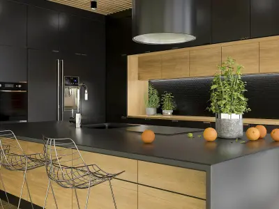 Modern kitchen interior 3D model