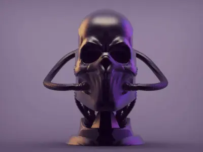 Skull Scifi 3D print model