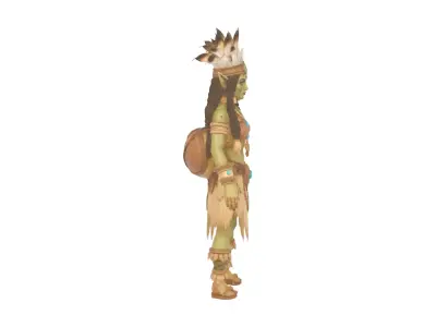 Mystical Tribal Goblin Shaman 3D Model World 3D model