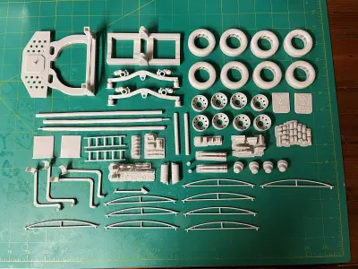 43 ft Hopper Trailer 1-25th scale 3D print model