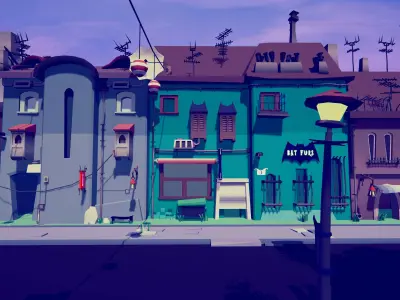 FREE PolyVania Vampiric Town LowPoly Unity Pack Free low-poly 3D model