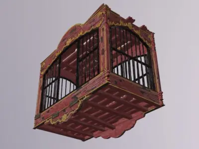 Circus Cage Low-poly 3D model