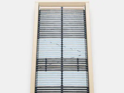 MALM Bed frame high 76 Low-poly 3D model