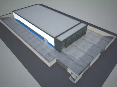 Industrial Building Factory 3 3D model
