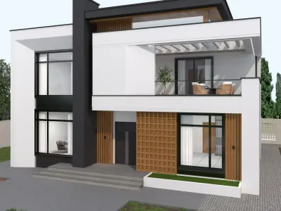 House Exterior 3D model 4