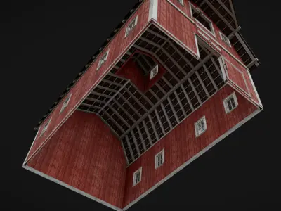 Barn 01 Low-poly 3D model