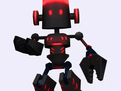 3DRT Chibii-robot 09 Low-poly 3D model
