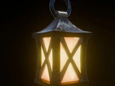 Medieval Lamps Low-poly 3D model