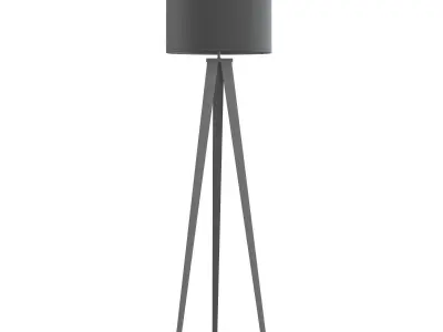 Black Floor Lamp 3D Model 3D model