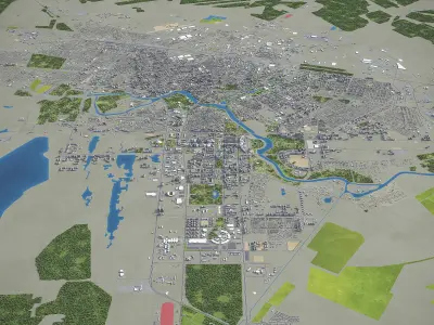 Astana - City 3D Model Low-poly 3D model