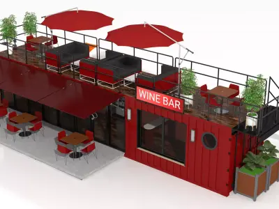 Container Wine Bar  3D model