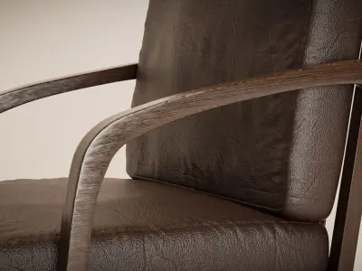 Lounge Armchair - Photorealistic 3D Model Low-poly 3D model